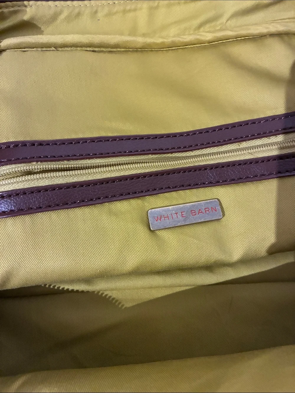 Men's White Barn Bath & Body Works Weekend Duffel Brown Suede Bag
